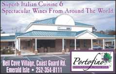 Portofino Ristorante & Wine Br - Restaurant - 9106 Coast Guard Road, Emerald Isle, NC, United States Portofino Ristorante & Wine Br - Restaurant - 9106 Coast Guard Road, Emerald Isle, NC, United States